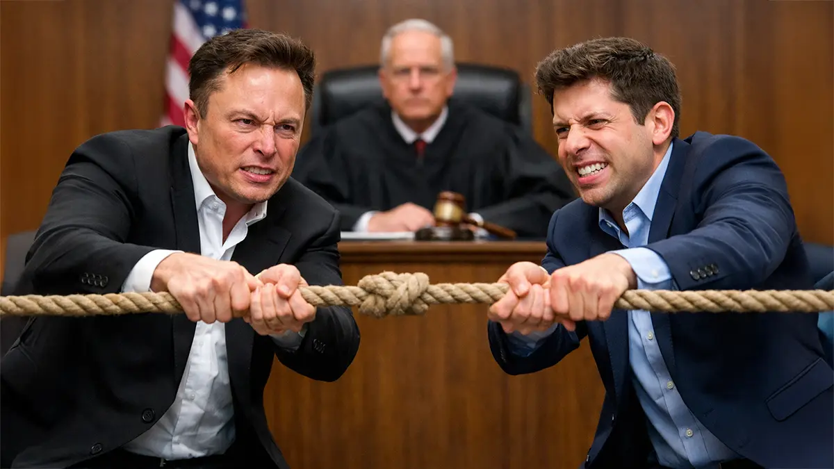 Sam Altman und Elon Musk beim Tauziehen